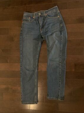 Womens Blue Levi’s Straight-Leg Jeans